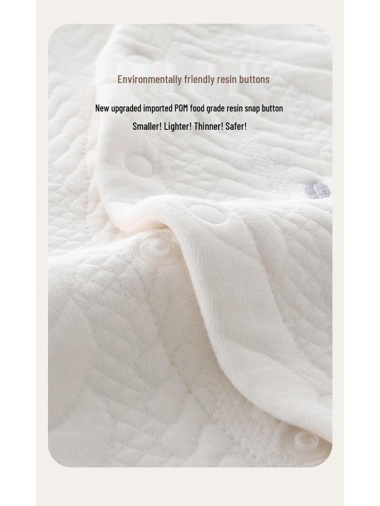 Thickened Pure Cotton Baby Romper - Newborn Full Body Warm Crawling Suit for Autumn/Winter