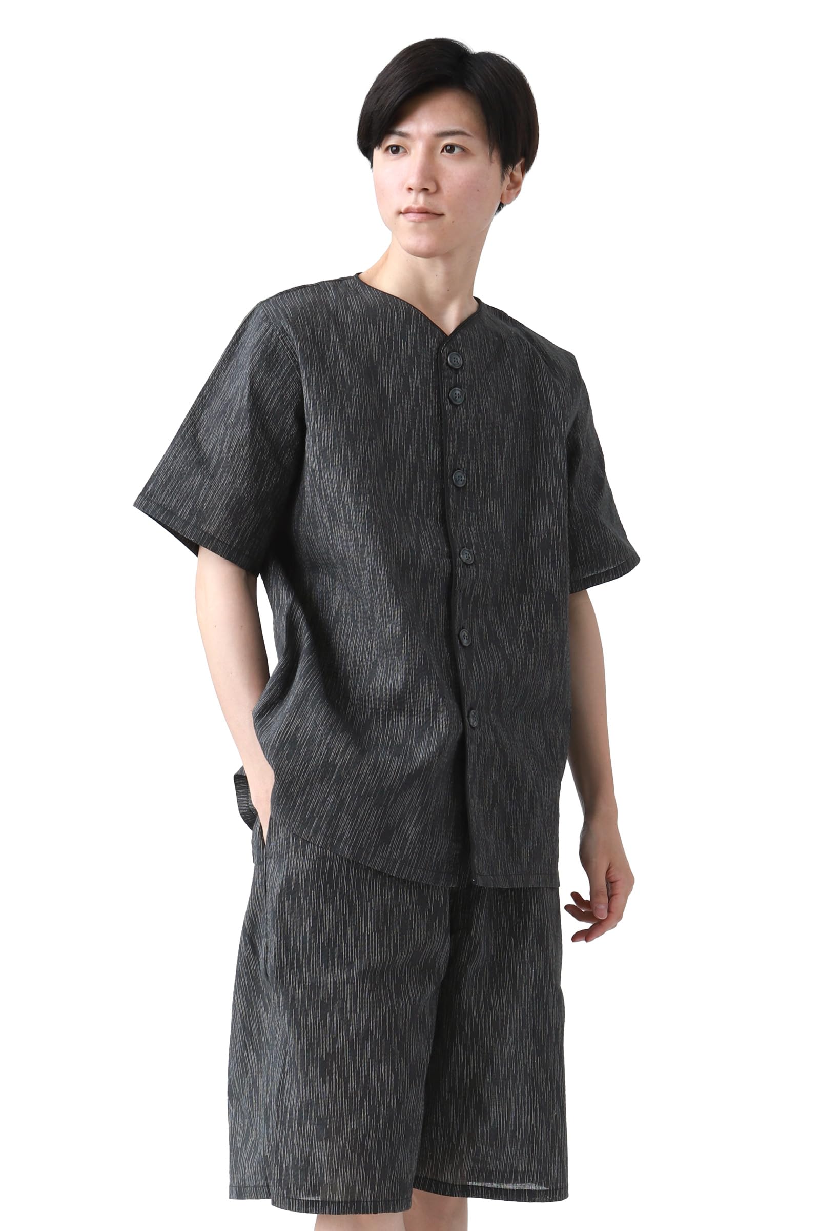 

Пижама Джинбей из органического хлопка Tayutafuroka, UNITO, Хенли, Хлопок, Прохладная, Мужская, Размер M, Черный x Белый, Размер B, Застежка на пуговицах спереди