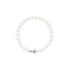 Bracelet - Pearls & Colors - Genuine Freshwater Cultured Pearl 7-8 Mm - 925 Sterling Silver - Ball Clasp - 18 Cm
