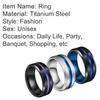 8MM Unisex bižuterie s tenkým broušeným páskem a tenkými linkami uvnitř