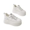 Lightweight Little White Shoes Women's 2025 Summer New Mesh Breathable White Board Shoes Short Le Thick Sole Inner Height Increase Women's Shoes
