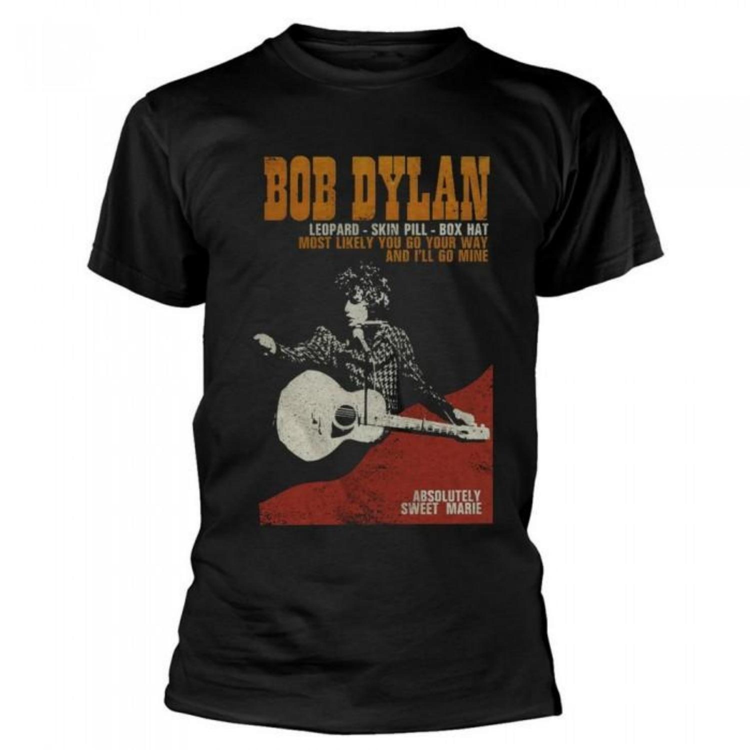 Bob Dylan Unisex Adult Sweet Marie Cotton T-Shirt S чёрный