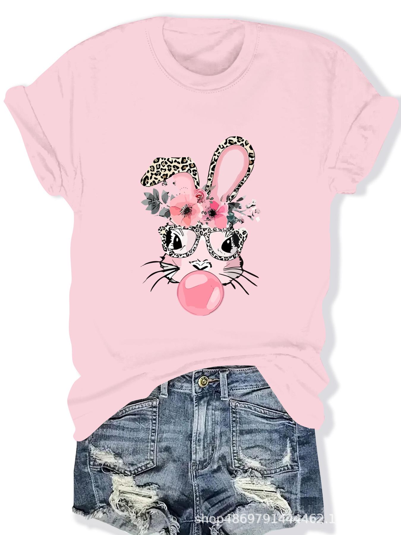 

Women s Cross-Border Fashion T-Shirt XL розовый