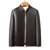 Genuine leather jacket for men, sheepskin business lapel, middle-aged dad's autumn and winter new casual leather jacket