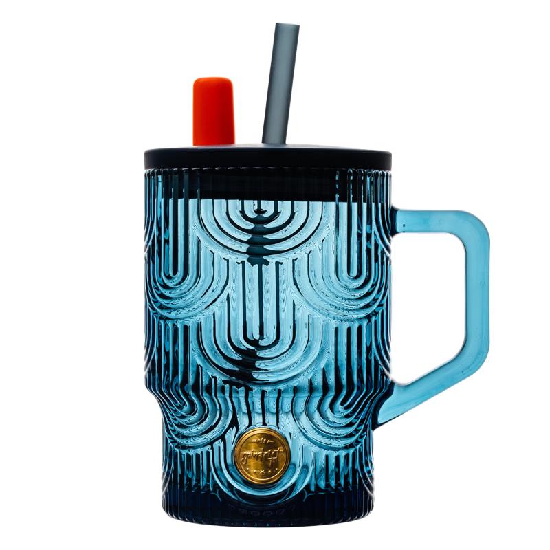 LOVWISH Glass Straw Tumbler with Handle