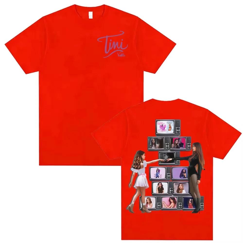 Singer TINI STOESSEL La Triple T Futtura 2026 Tour Merch T Shirts Unisex Women Harajuku Hip Hop Gothic Tops