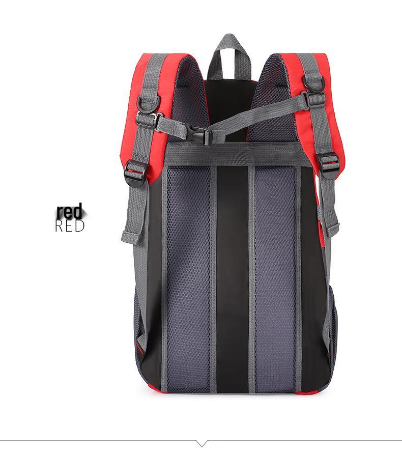 Unisex Outdoor Hiking Backpack - Large Capacity, Nylon Straps, Color Block Design