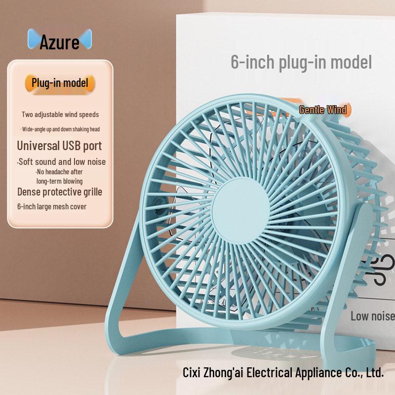 USB 4,68-Zoll Mini Schmiedeeisen Elektrischer Tischventilator für Büro und Wohnheim