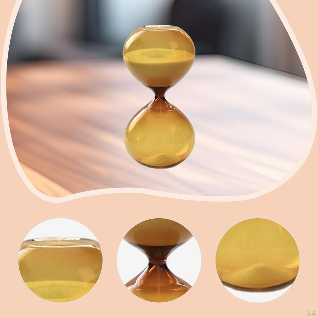 Hourglass Timer Amber Color Collectible Trendy Sandglass Decorative for Early Education Center