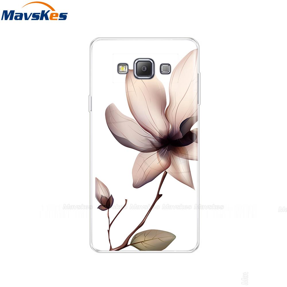 Silicon Phone Case For Samsung Galaxy A3 2015 Flower Cat A300 Soft TPU Back Cover For Samsung A3 2015 A300H A3000 SM-A300F pop