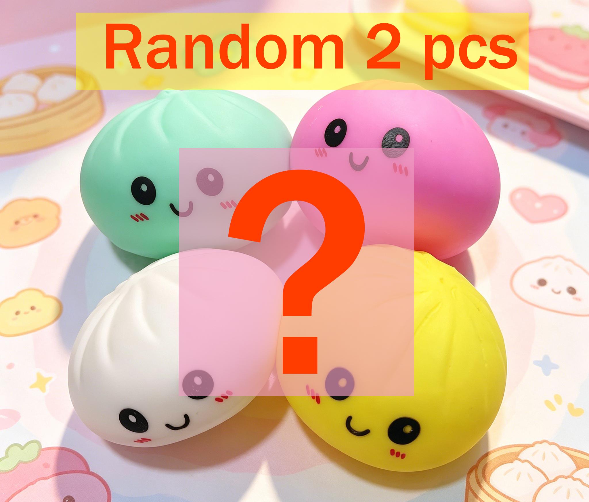 1 STuks Squishy Dumpling Stressbal, Broodje Vorm Hand Ontspanning Speelgoed, Feest Bedankje Cadeau voor Halloween Kerst