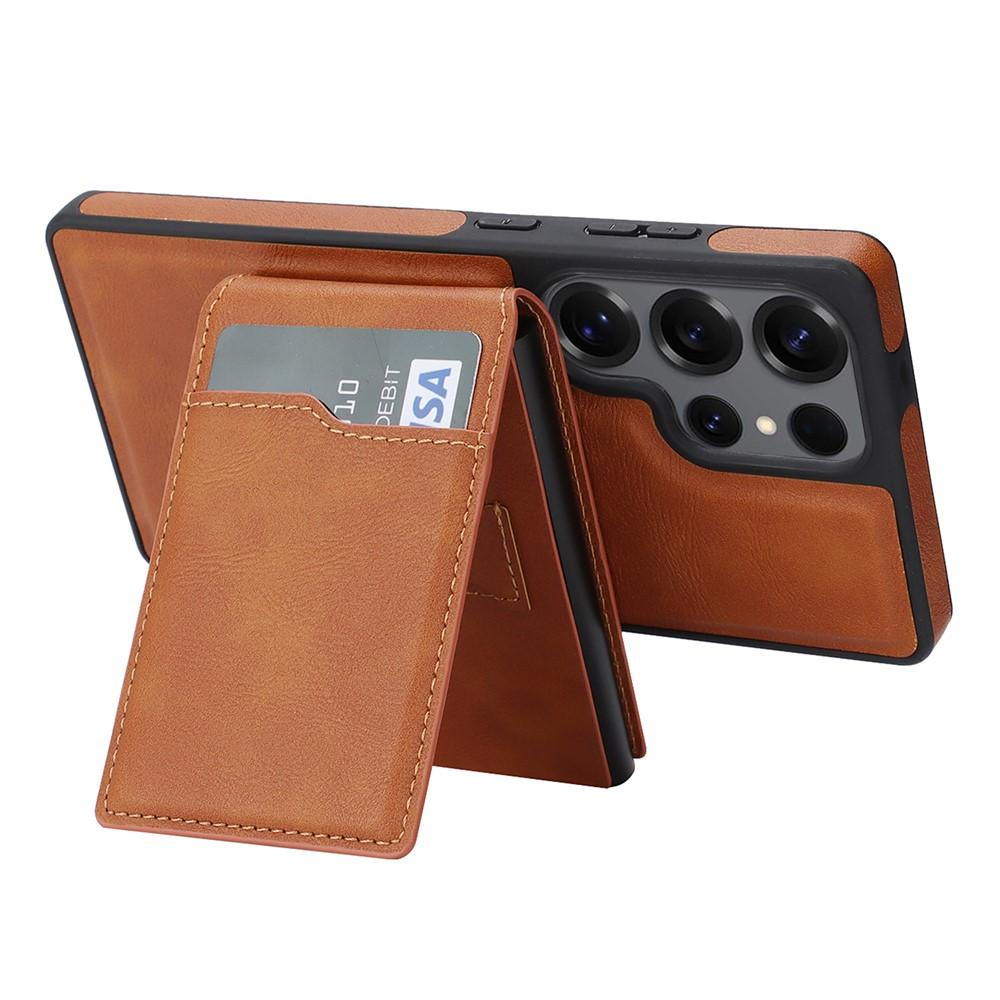 Case for Galaxy S26 Ultra - Leather/PU, Brown, With Stand