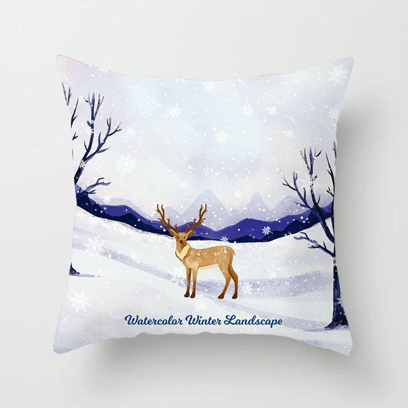 Luxurious Peach Skin Velvet Christmas Cushion Cover With Invisible Zipper Design