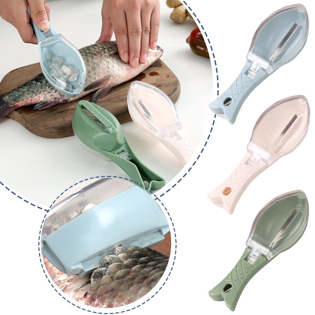 Fish Scales Graters Scraper Fish Cleaning Tool Scraping Cover Kitchen Device Home Fishing Scale W8I2