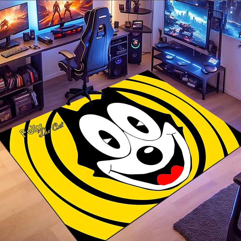 Felix the Cat pattern rug, suitable for living room, bedroom, game room, computer room and home décor.