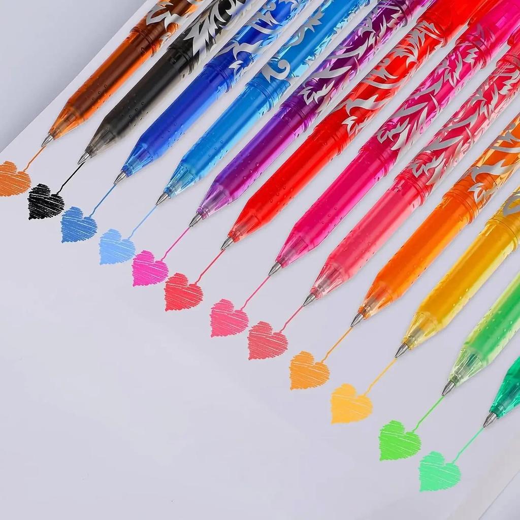 8/12 Piece Collection Multi-color Erasable Gel Pen 05mm Kawaii Pens Writing Creative Drawing Tools Office School Supply Stationery