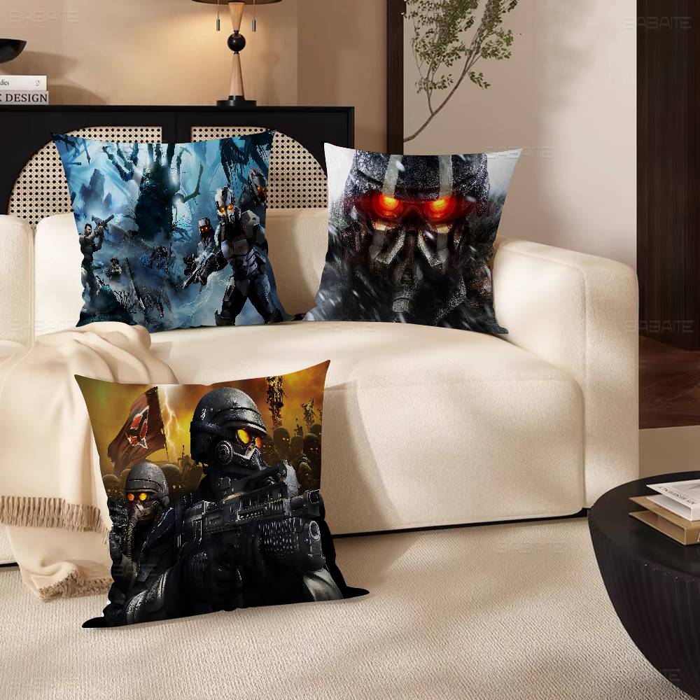 Killzone Helghast Logo Cushion Cover Pillow Cover Decor Pillowcase Printed Cushion Case For Couch