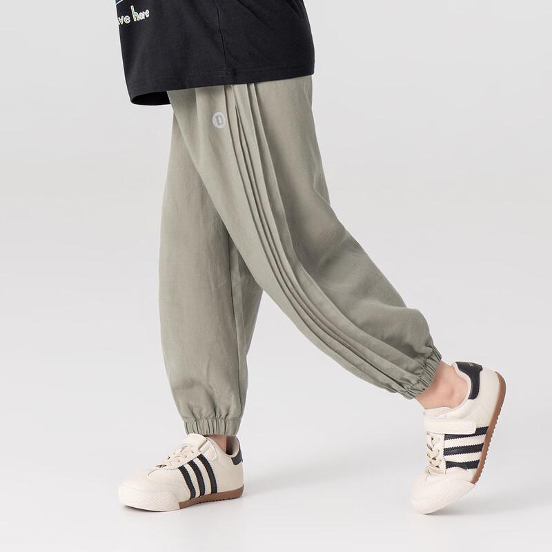 Duoduojia Boys' Breathable Lyocell Linen Casual Jogger Pants