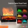 Remote-Controlled Retro Fireplace Aroma Diffuser with Seven-Color Flame and Humidifier