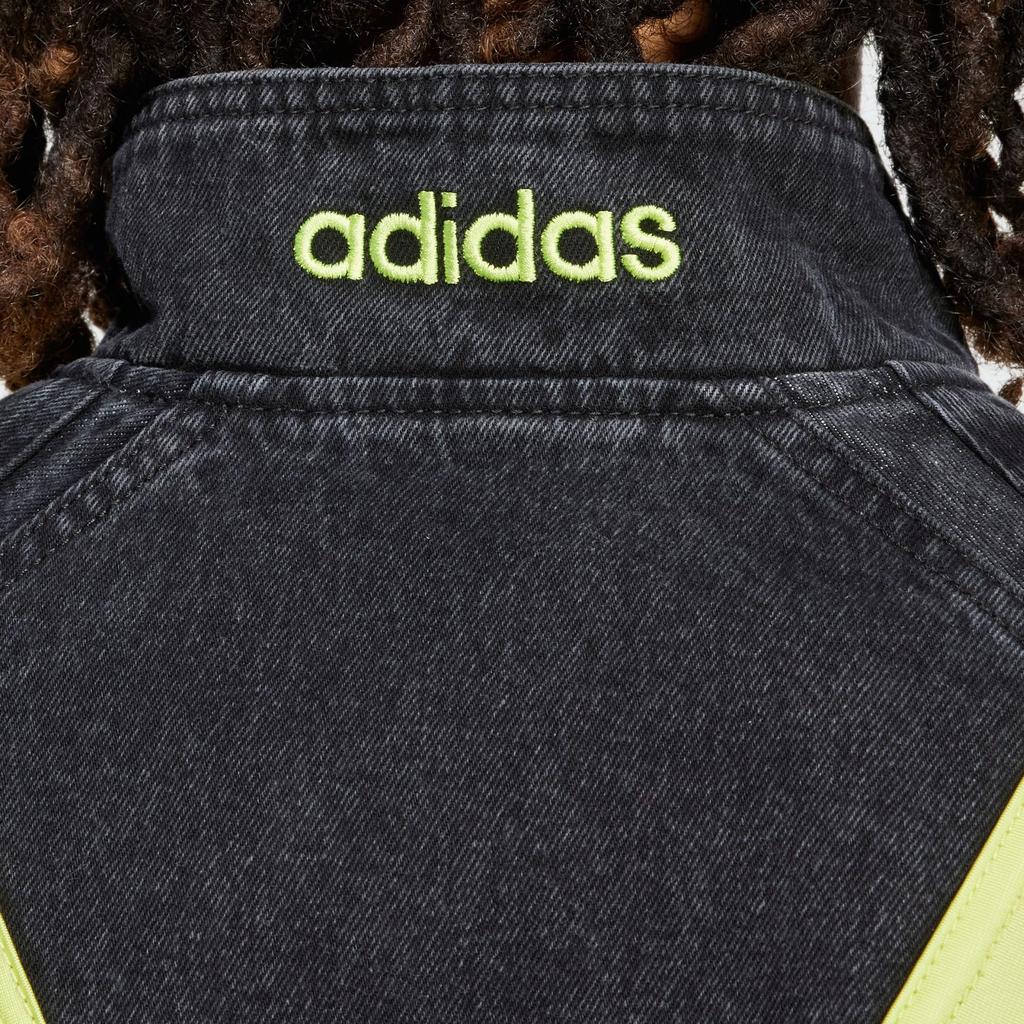 Adidas Originals Adilenium Ss24 Logo Zip Retro Sports Stand Collar Long Sleeve Jacket Men Jacket Yellow Black JN0824