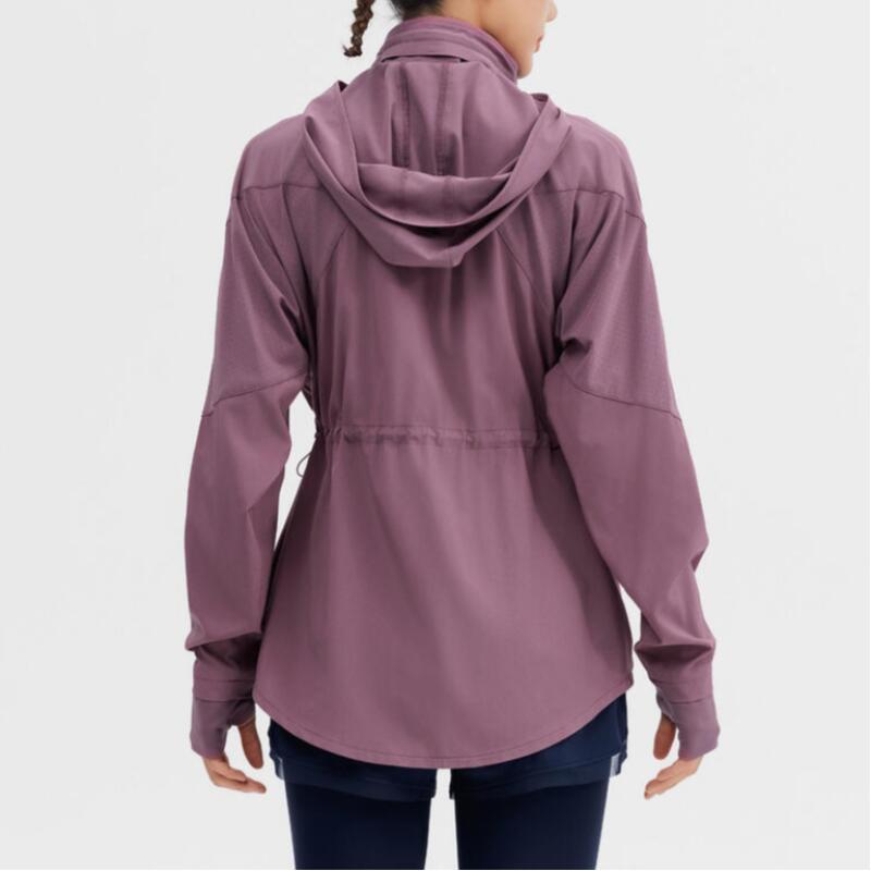 DECATHLON Cardio Fitness Stylish and Comfortable Jacket Women's Grey Purple