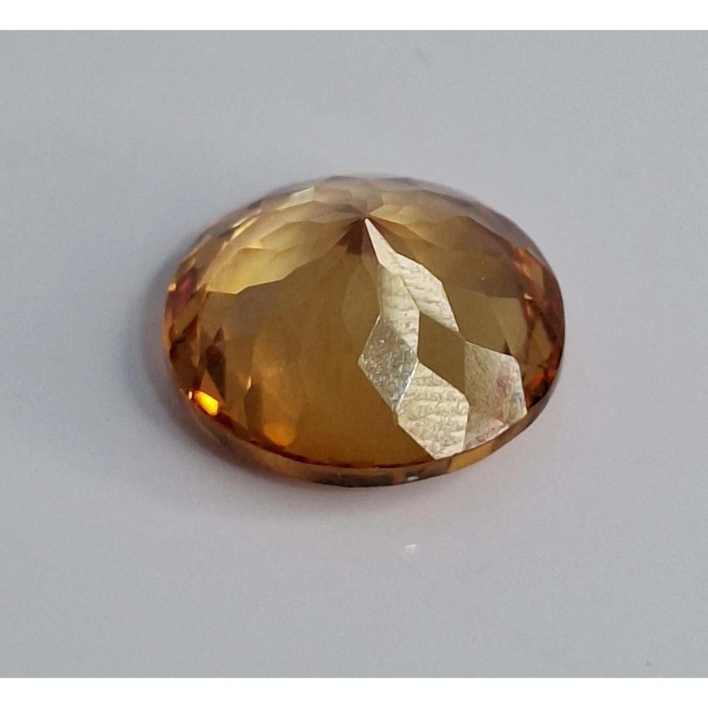 Natural Orangish-Yellow Citrine 8-10 Ct Round Cut Certified Beautiful Gemstone