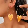 Acrylic Love Silver Needle Earrings Fashion Personalized Earrings Earrings