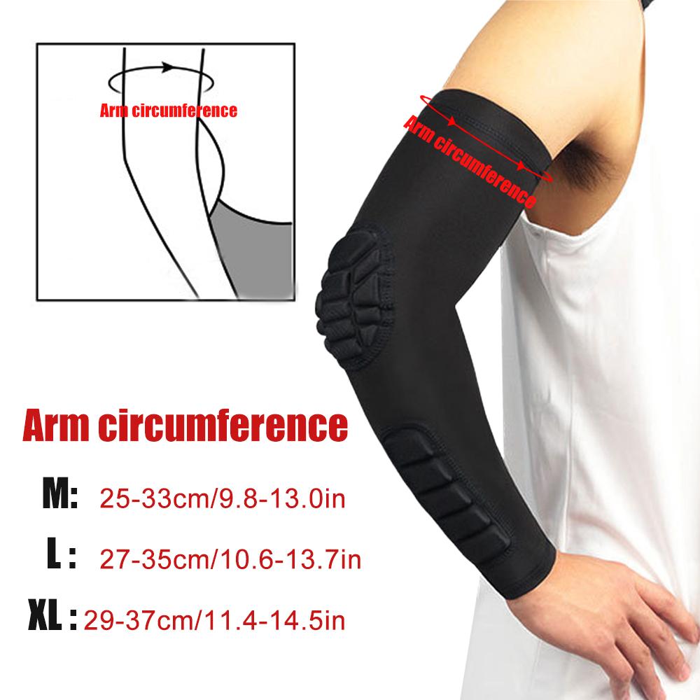 Maniche Gomito con Protezione a Nido d'Ape - Imbottiture Ammortizzanti per Sport e Allenamento. Design Unisex per Giovani/Adulti, 1 PZ