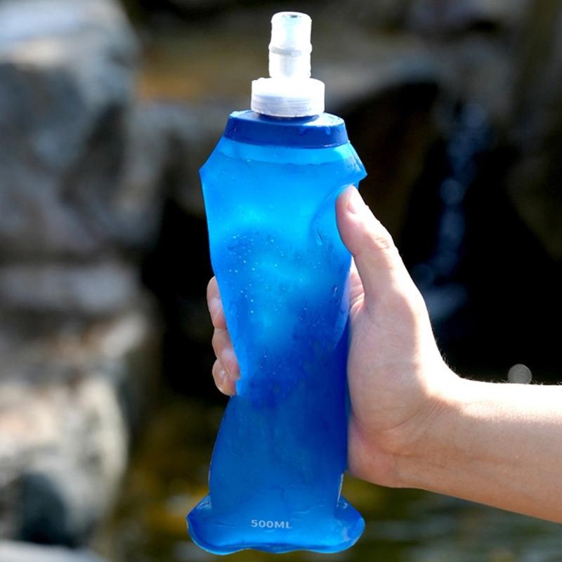 Outdoor Sport Water Bottle Soft Flask Running Light Weight Water Bottle Folding Water Bottle for Outdoor Sports
