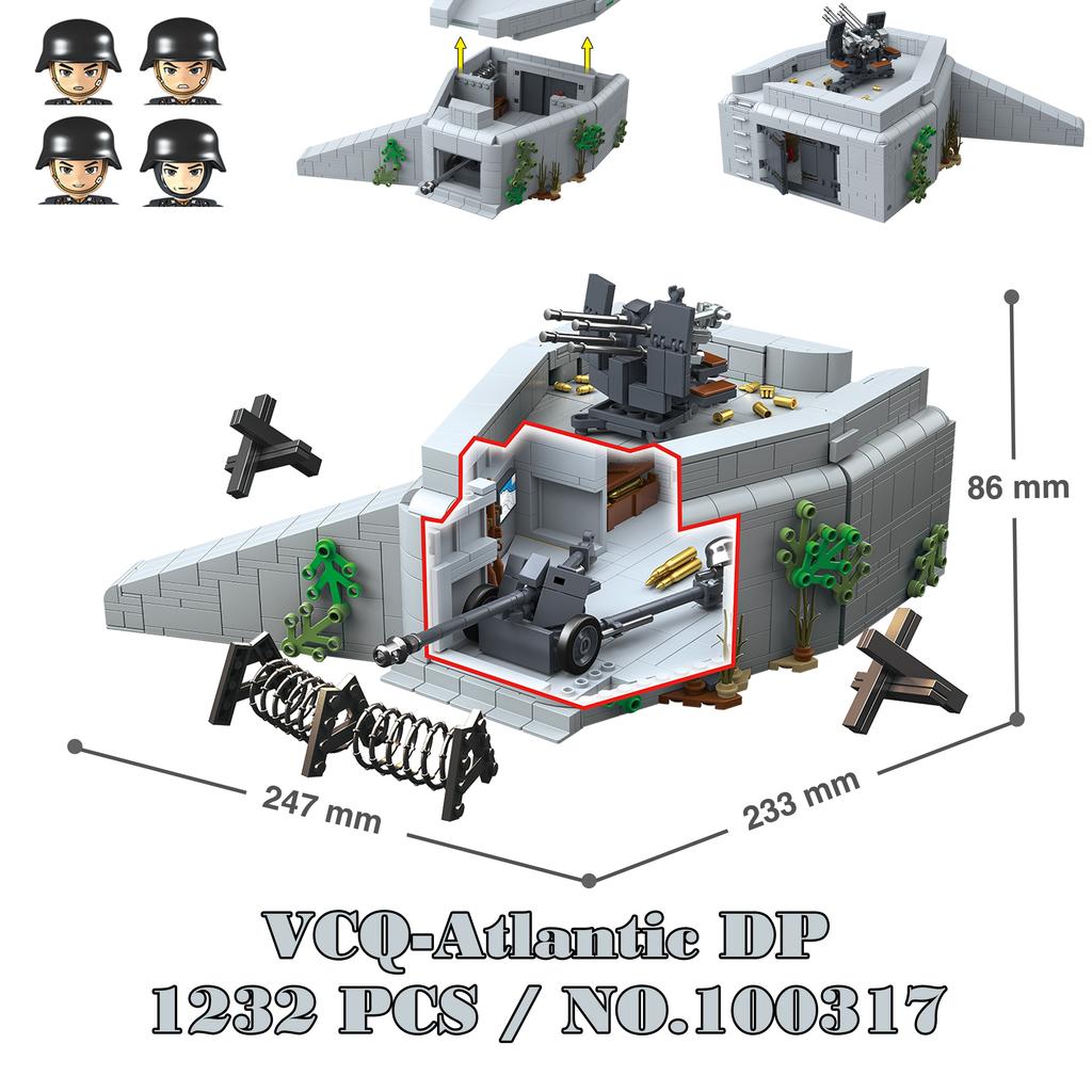 Military Tanks Stuart SdKfz251 PanzerVI Sherman US Army Quan Guan WW2 Soldier Figure Model Building Block Brick Kid Children Toy