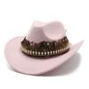 Tibetan Ethnic Style Decoration, Casual Sunshade, Sun Protection And Warmth, Men'S And Women'S Woolen Western Cowboy Hats, Spring Mongolian Hats