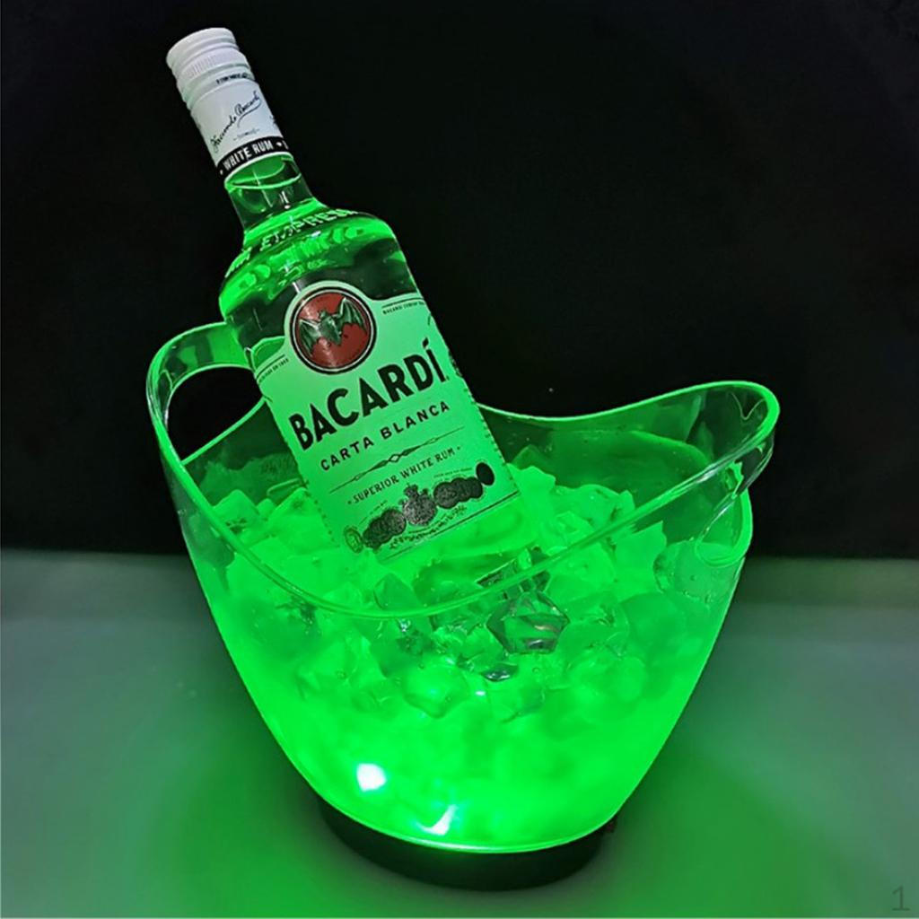 

Светодиодный светящийся ведро для льда, охладитель для пива и вина для ClubParty ~ 2 л