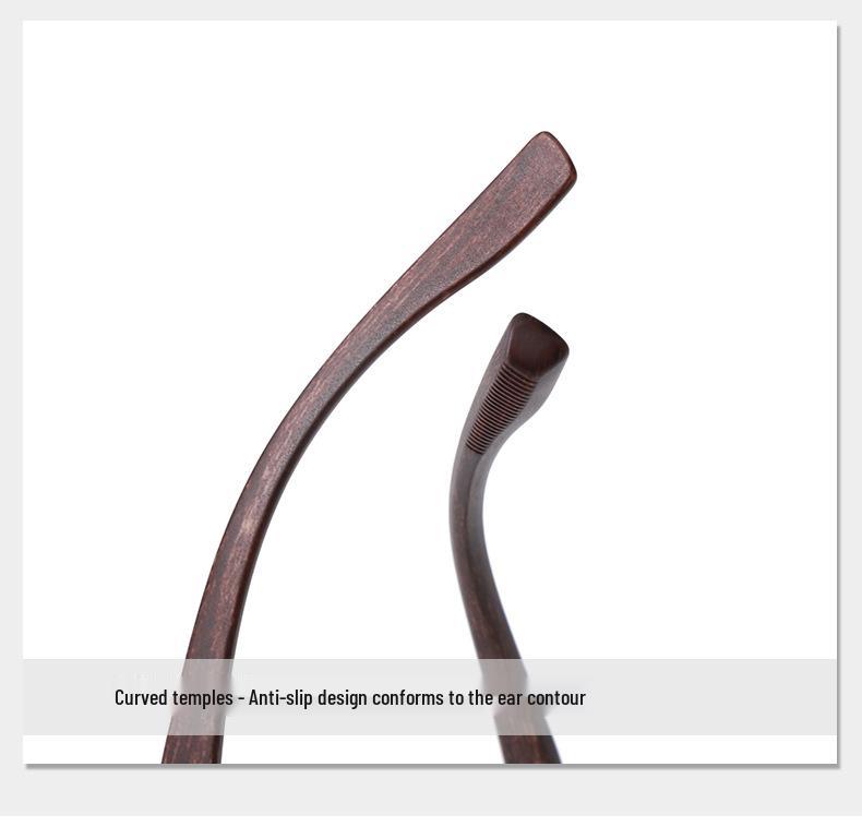 Literary Retro Wood Grain Large Frame Glasses, Anti-Radiation & Blue Light, TR Ultralight, Trendy Unisex High-End M03.