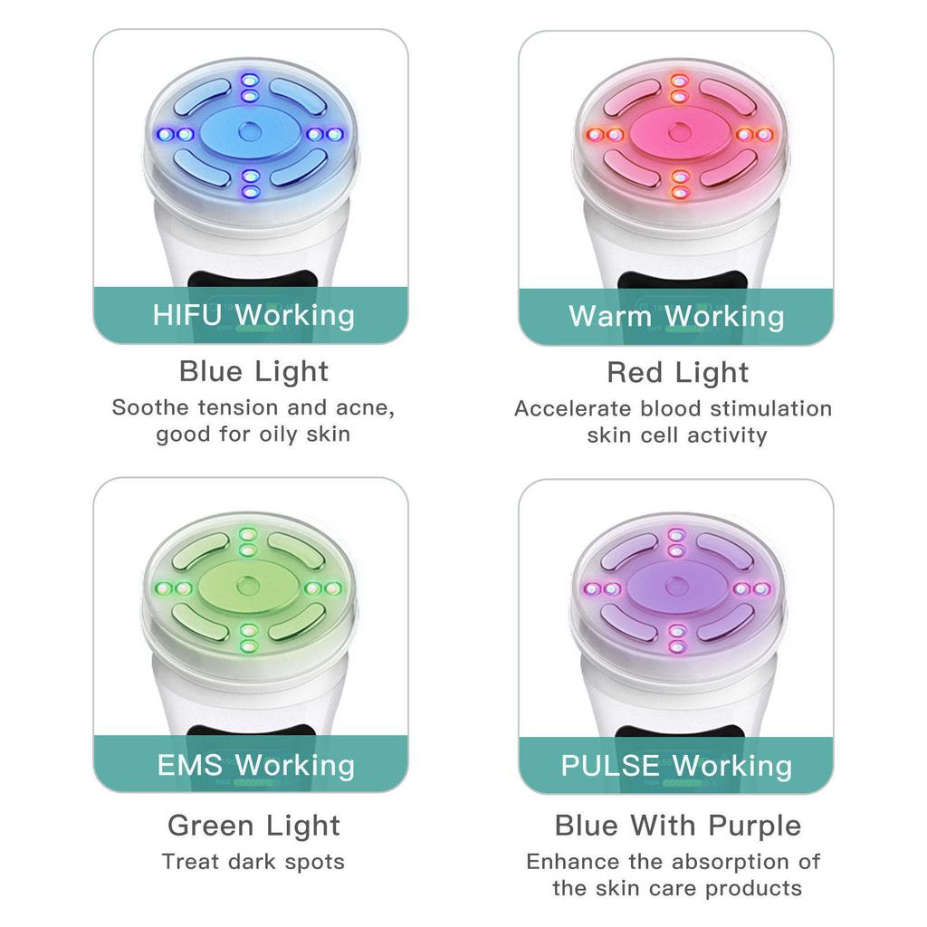 4 In 1 Ultrasound Facial Machine Skin Lift Firm Device Skin Care Wrinkle Removal Radiofrequency Face Massager Care Device