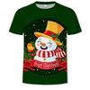 Neutral Santa Claus 3D printed T-shirt men's casual short sleeved top T-shirt fun street wear fashionable fun Christmas T-shirt