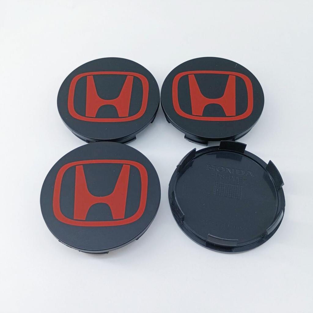 RJVK8 4pcs 69MM Emblem Car Wheel Center Cap Hub Covers Badge For H Honda Odyssey Spirior CR-V Civic HR-V City Accord Fit Pilot
