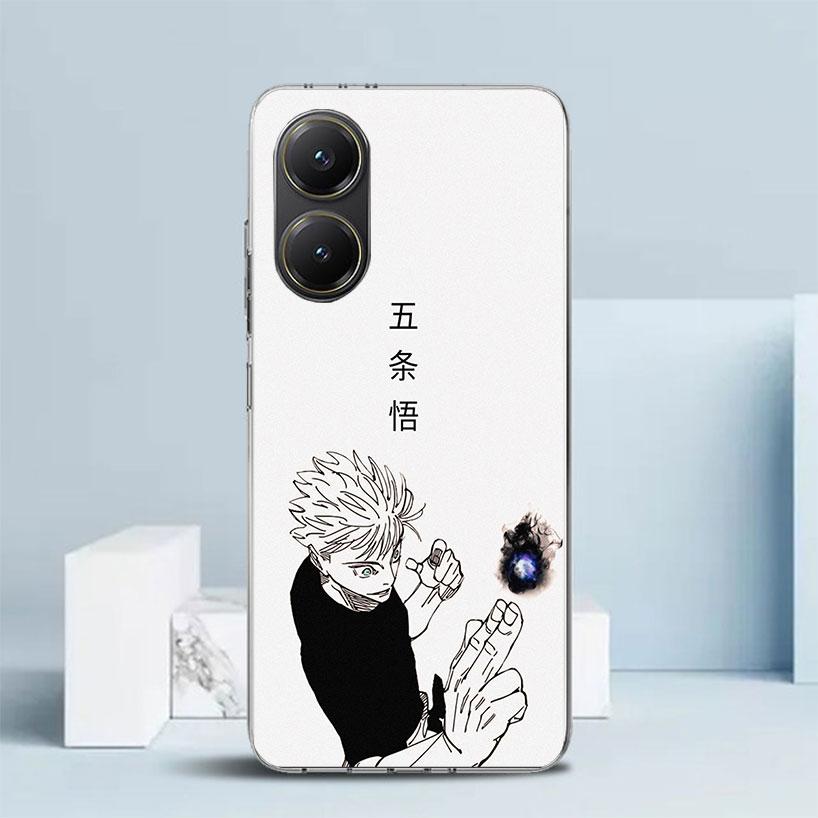 Black White Kaisen J-Jujutsu Phone Case For Xiaomi Poco F7 Ultra X5 X6 X7 Pro M7 Redmi 15C 15 13C 13 12C 12 10C 10 10A 9 9C 9A 9
