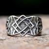 New 316L Stainless Steel Viking Slavic Russia Savarog Amulet Celtic Knot Ring For Men