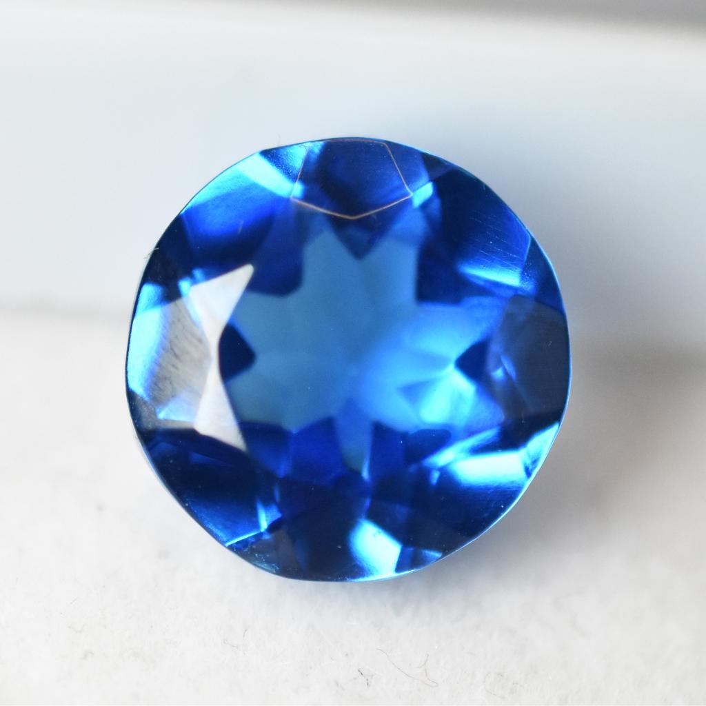 Natural Blue Sapphire Loose Gemstone Round Cut 11x11mm Jewelry Making September Birthday Birthstone
