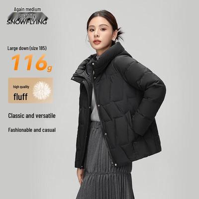 Xuezhongfei Damen Kurze Daunenjacke mit Kapuze