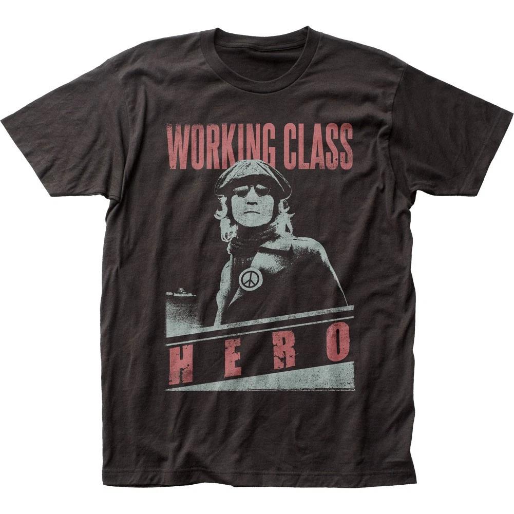 John Lennon Working Class Hero Mens T Shirt Music Classic Rock Band Tee Black M
