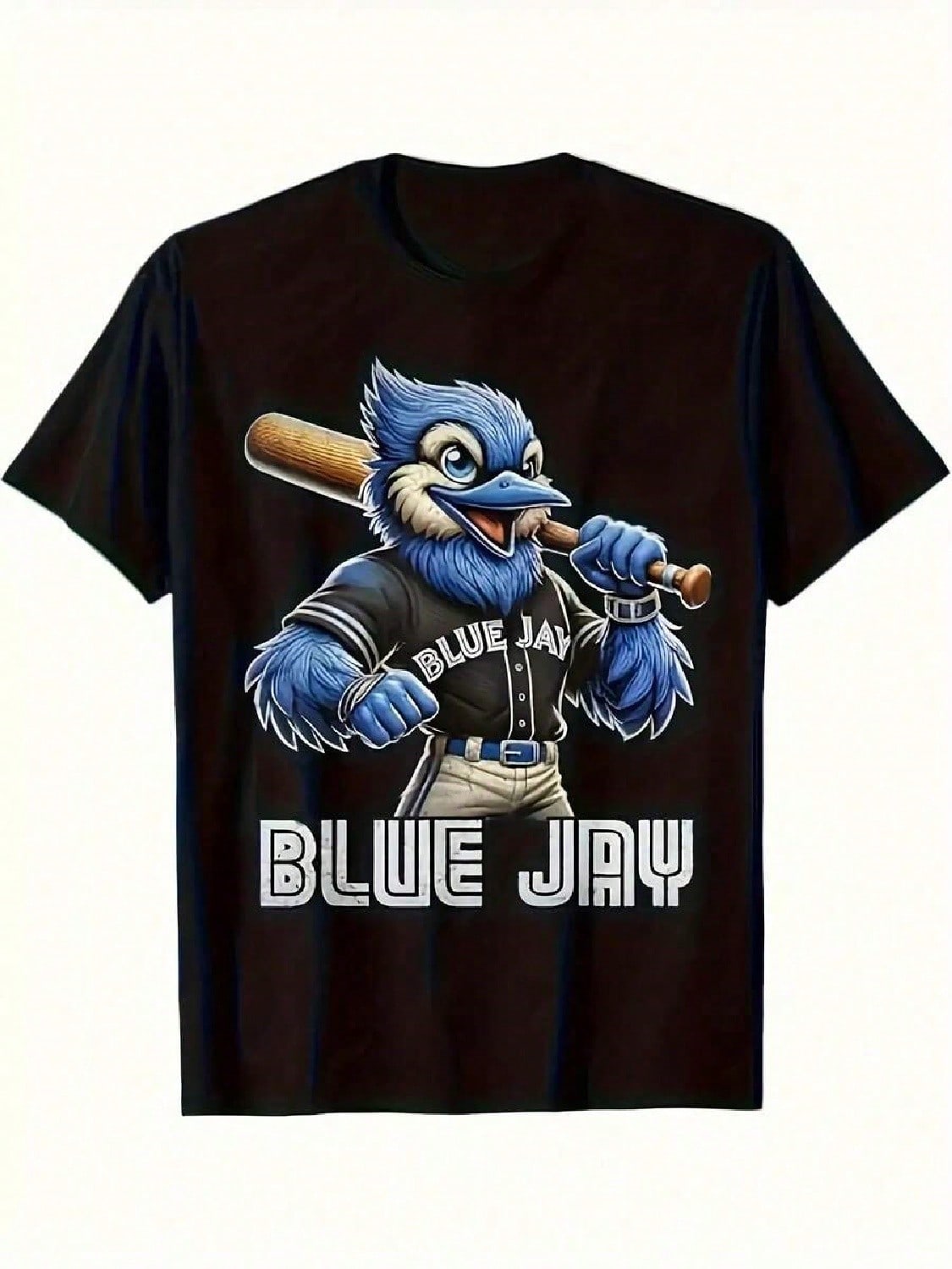 unisex s Retro Baseball Blue Jay Graphic T-Shirt - Glossy Tee With Vintage S разноцветный