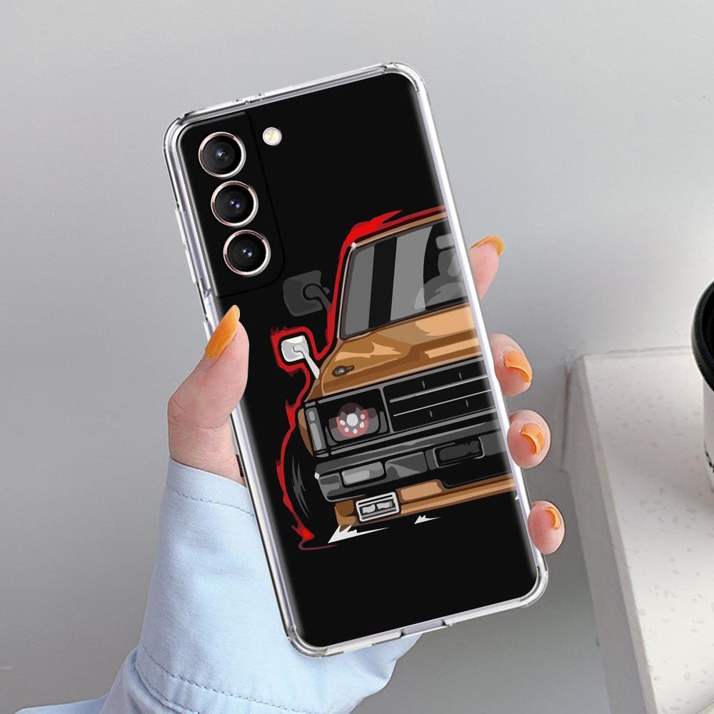 Phone Case For Samsung Galaxy S26 S25 S24 S23 S22 Ultra S20 S21 FE 5G Plus Soft Clear Cover Japan JDM Sports Cars Comic