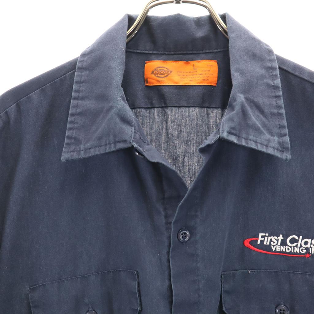Dickies Kurzarm Arbeitshemd L Marineblau Corporate Herren Gebraucht
