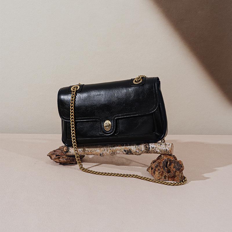 

Новая цепочка stray bag первый слой коровьей кожи трендовая сумка-мессенджер нишевая большая вместимость сумка на плечо