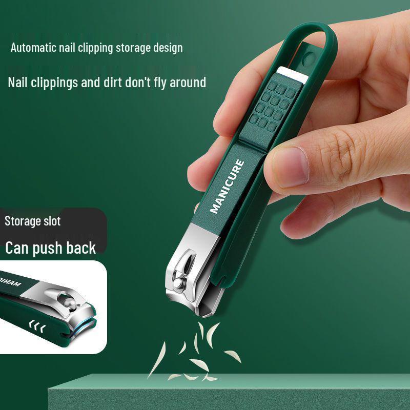 4-Piece Anti-Splatter Nail Clipper Manicure Set: Customizable & Gift-Ready