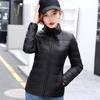 Female Warm Down Jacket Women's Light Down Jacket Short Slim Stand Collar Coat