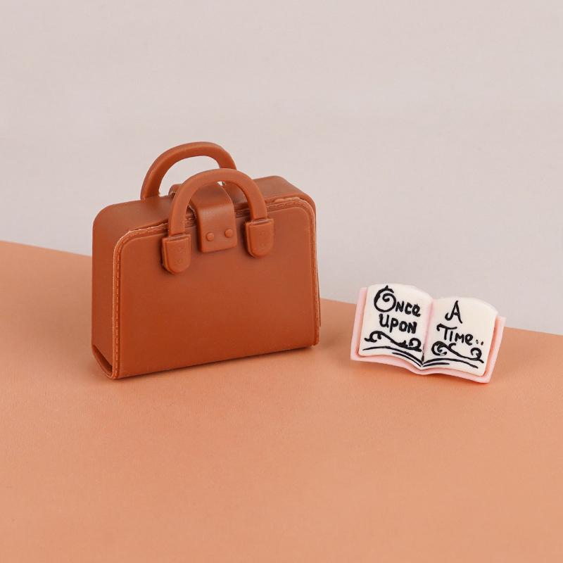 1/12 Dollhouse Simulated Handbag School Bag Book Model Dolls Mini Bags Clothes Accessories Dollhouse Study Decoration Toys