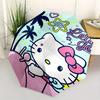 1pc Hello Kitty,Coloring Book Automatic Umbrella-Foldable, Durable 8-Bone Design, Compact and Stylish, Great for Camping, Halloween, Christm