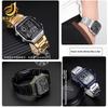 Casio 3299 AE-1200WH AE1300 İçin AE-1200 Tam Metal Kasa Kayış Mod Kiti Paslanmaz Çelik Saat Kayışı Cam Filmi Vida Çerçeve Bileklik